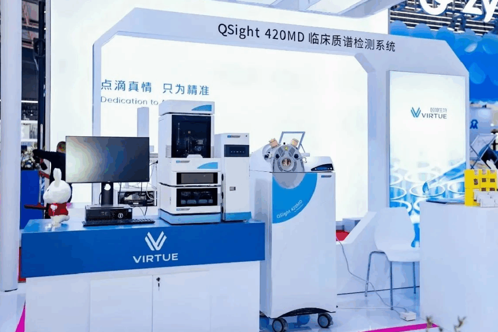 virtuedx exhibition booth photo with qsight 420md